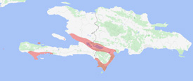Range map of Typhlops sulcatus